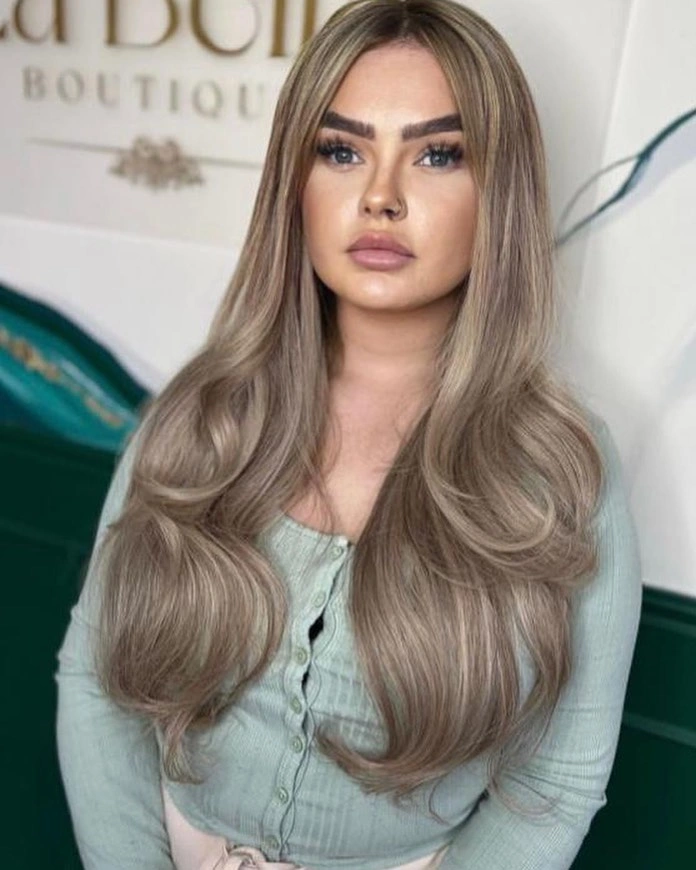 dirty blonde hair color Smoky Beige Dirty Blonde With Elegant Hollywood Waves
