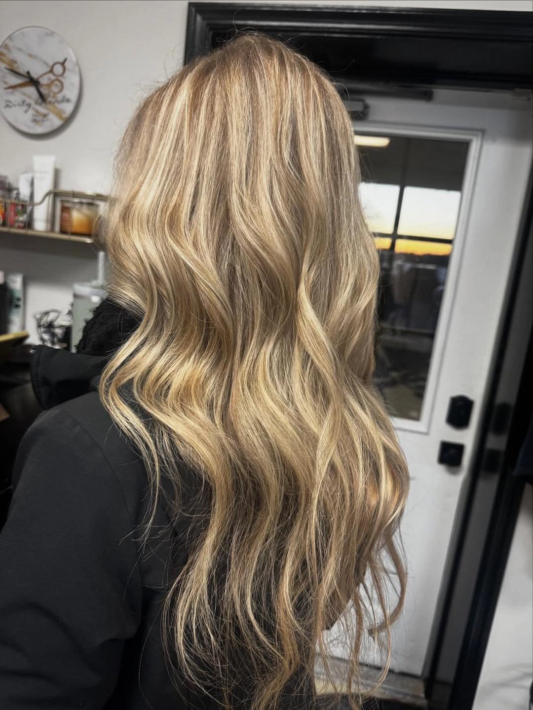 dirty blonde hair color Golden Dirty Blonde Balayage With Long Flowing Waves