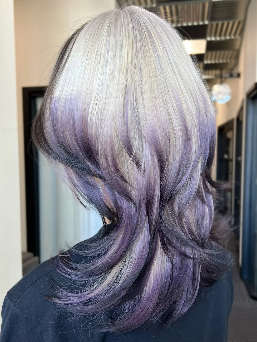 Fall blonde hair colour 2026 Smoky Pearl Blonde With Dreamy Lavender Ends