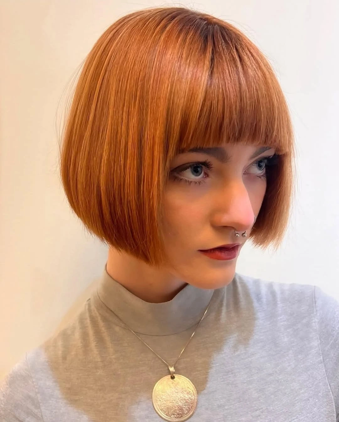 fall bob haircut ideas 2026 Warm Copper Bob That Brings Autumn to Life