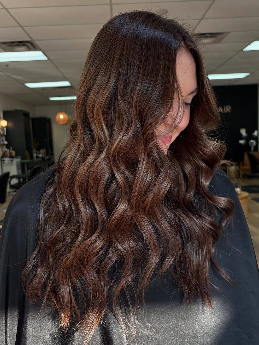 Fall brunette hair colour 2026 Deep Chocolate Brunette with Soft Cinnamon Glow