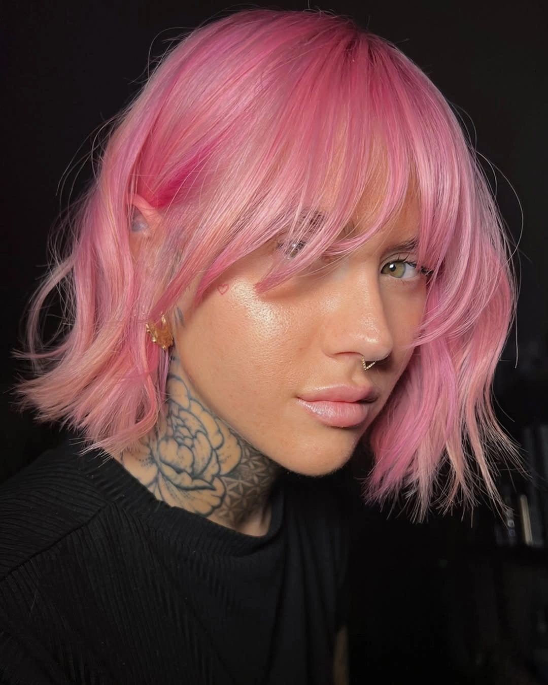 fall French Bob 2026 Pastel Pink French Bob with Feathered Ends