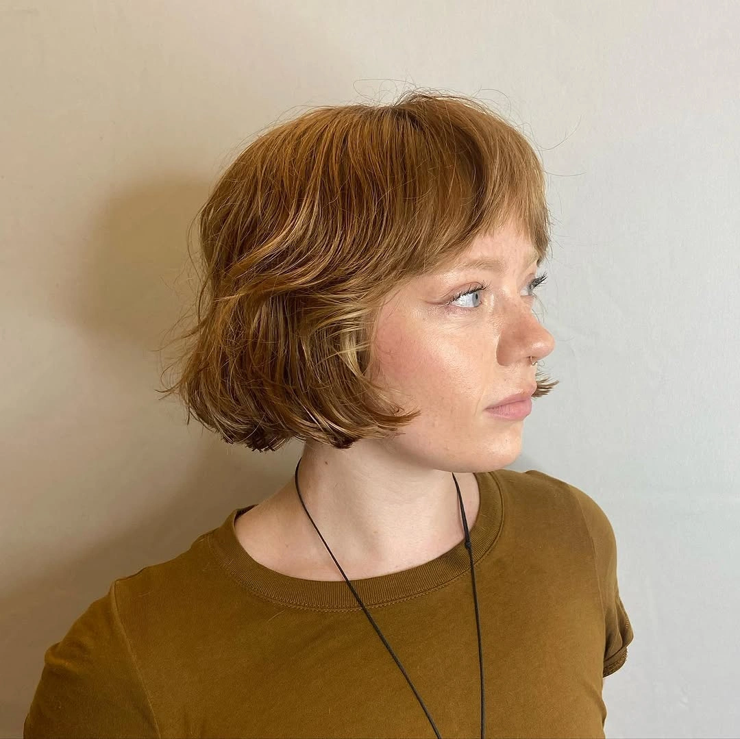 fall French Bob 2026 Warm Honey French Bob with Gentle Layers