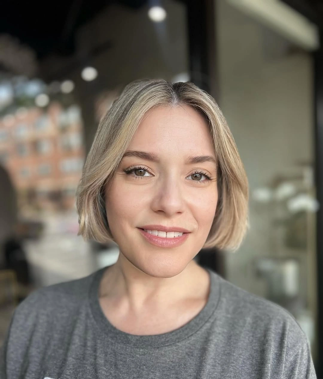 fall French Bob 2026 Minimalist Blonde French Bob with Center Part