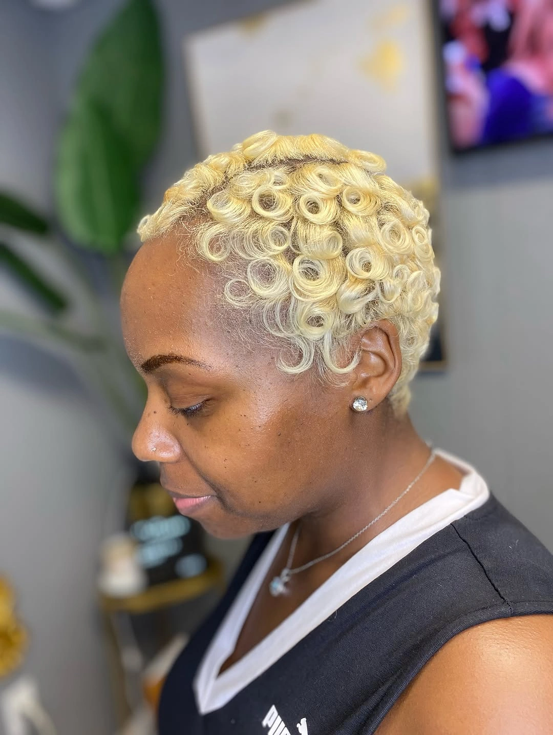 fall hair colors for black women 2026 Vintage Platinum Finger Waves With a Modern Twist