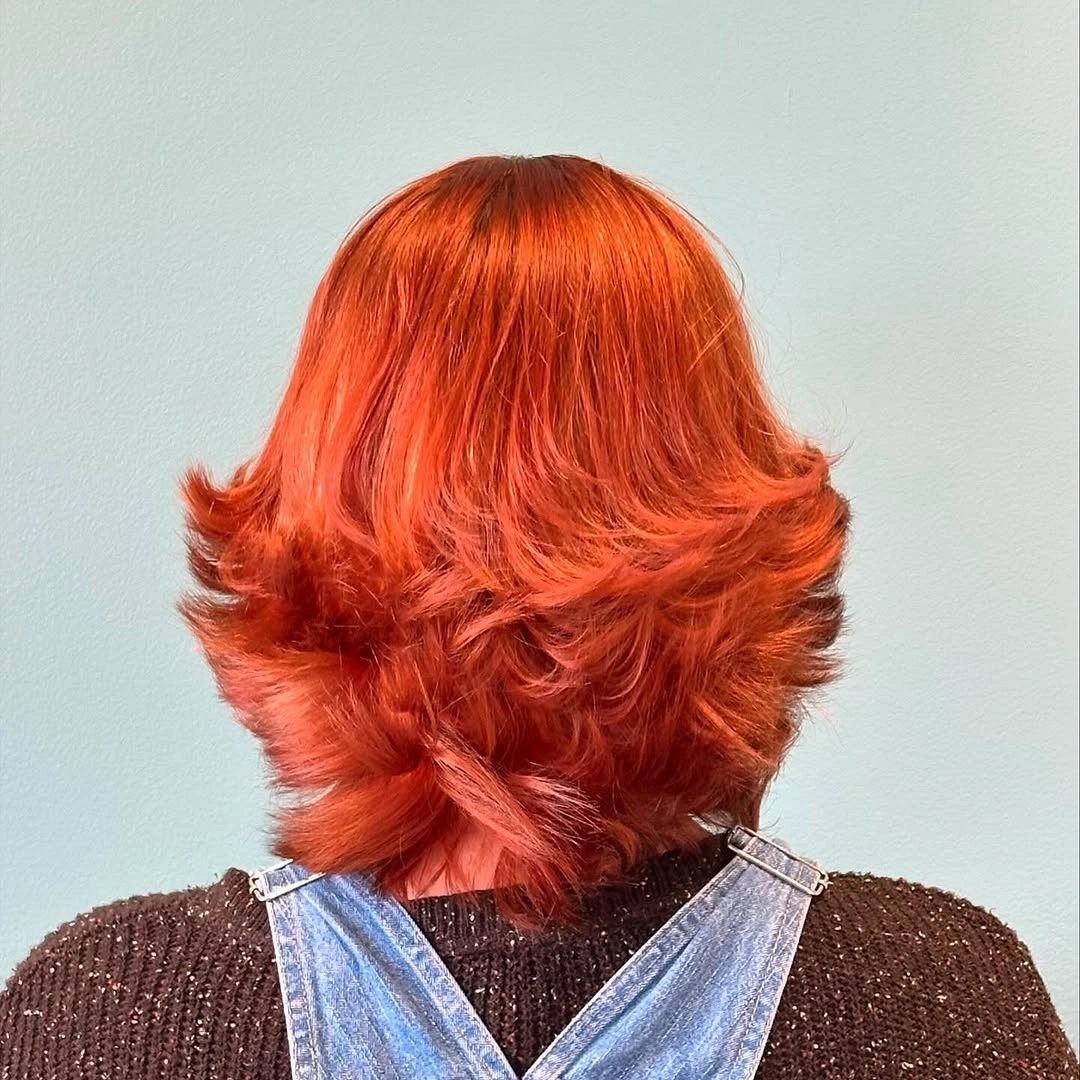 fall hair colour ideas 2026 Fiery Copper Flip That Owns The Season