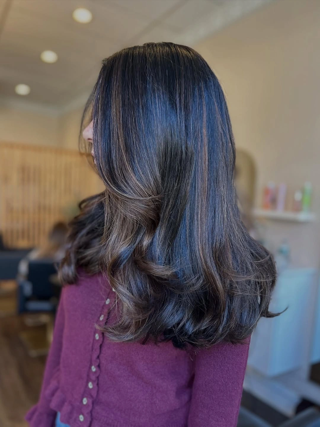 fall hair colour ideas 2026 Cool Mocha Brunette With Airy Dimension