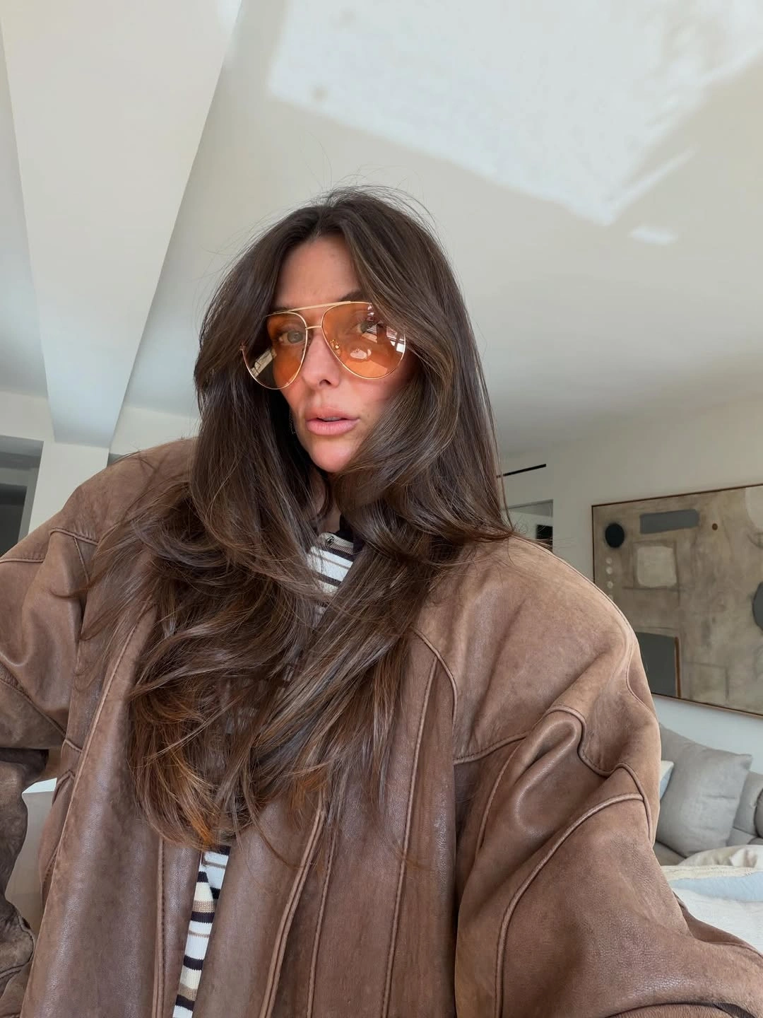 fall haircuts for women 2026 Long Espresso Layers With Effortless Curtain Flow