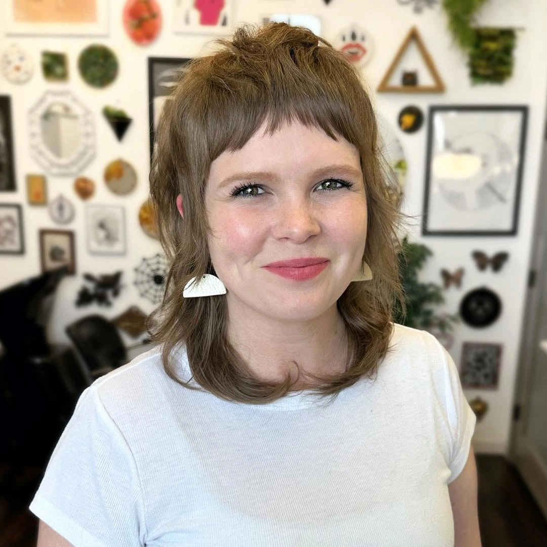 fall hairstyles 2026 Textured Mini Shag with Soft Micro Fringe