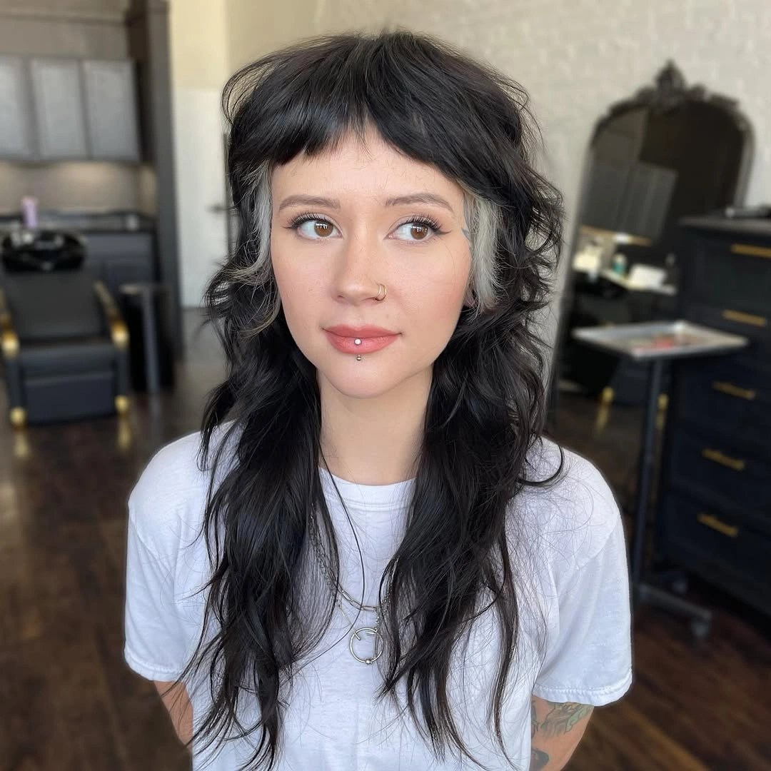 fall hairstyles for long hair 2026 Modern Soft Wolf Layers With Micro Bangs