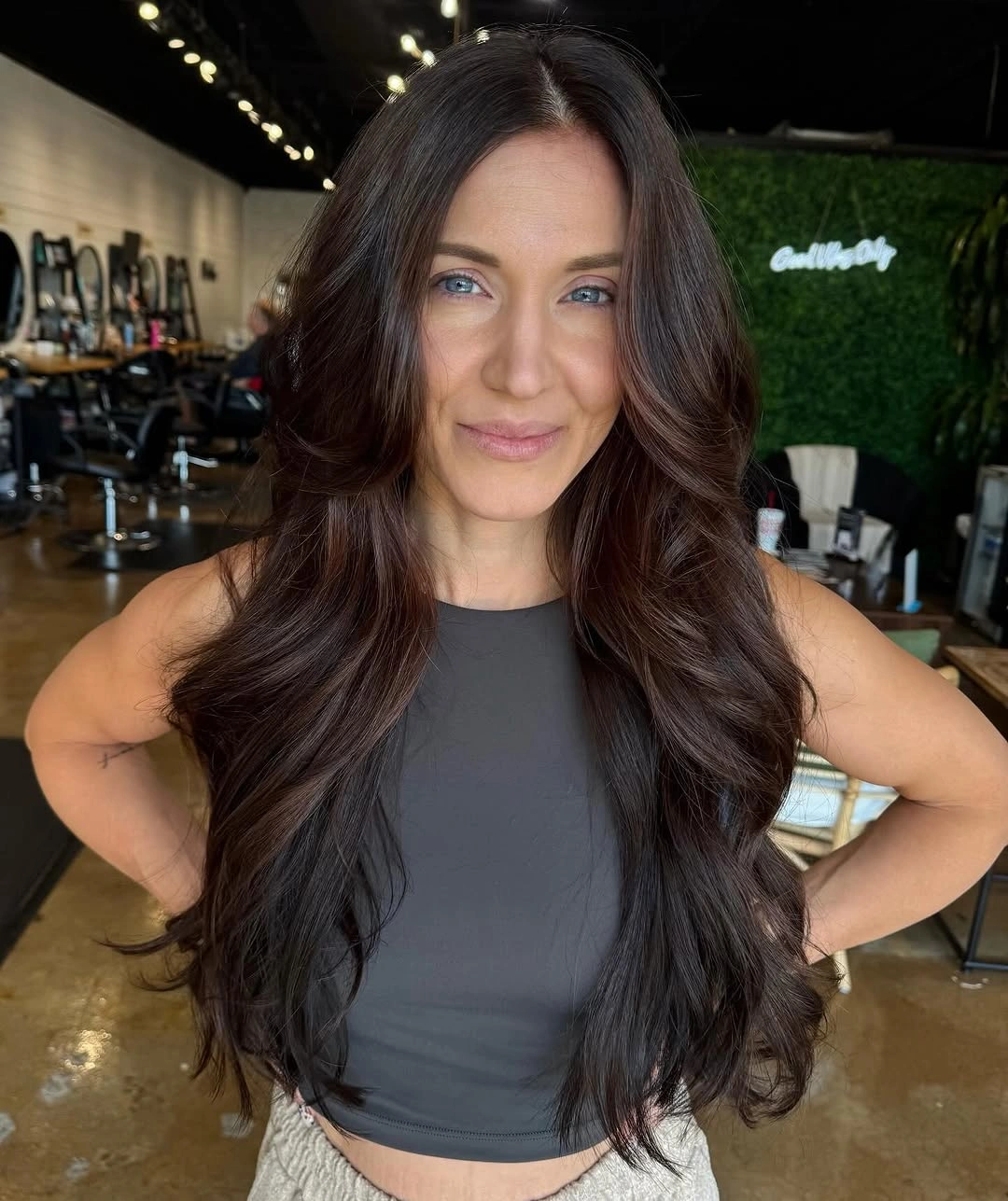 fall hairstyles for long hair 2026 Espresso Layers With Luxurious Blowout Volume