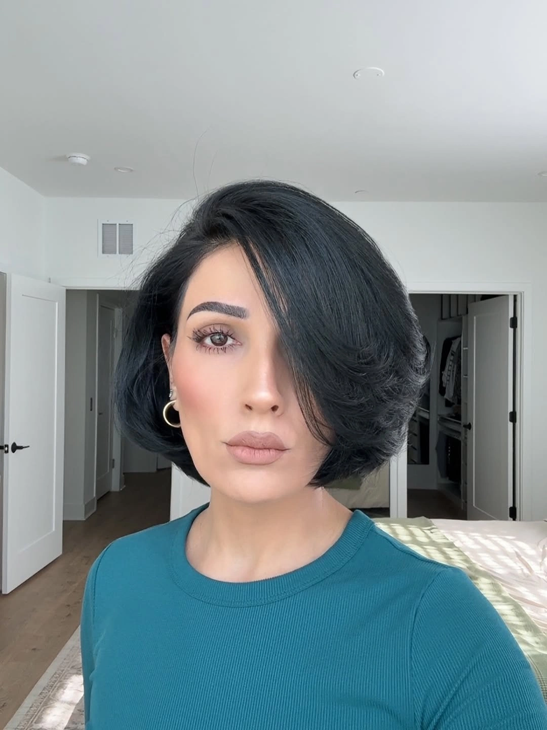 Fall hairstyles for office 2026 Classic Power Bob with Deep Side Sweep