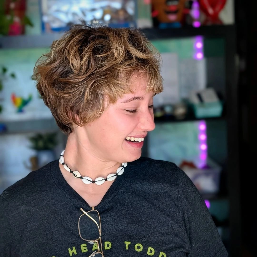 Fall hairstyles for short hair 2026 Playful Tousled Crop With Lived-In Texture