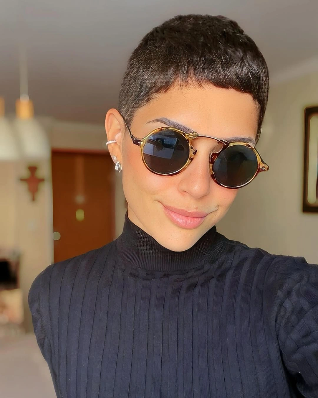 Fall hairstyles for short hair 2026 Classic Micro Crop With Soft Rounded Fringe