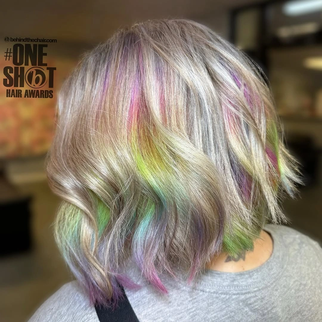 fall medium haircuts 2026 Sharp Glass A-Line Bob