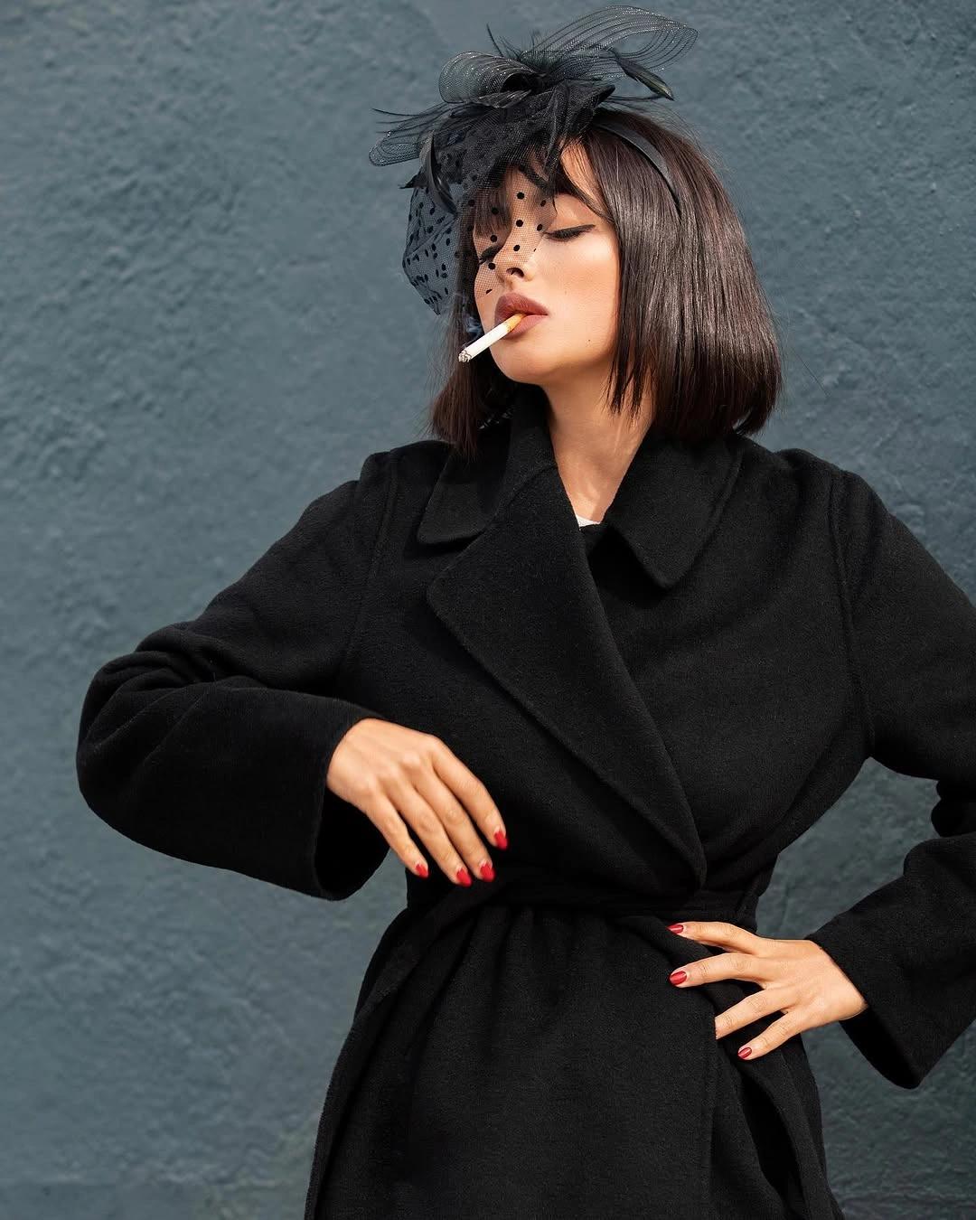 fall outfits with peacoat 2026 Elegant Black Peacoat With Vintage Drama