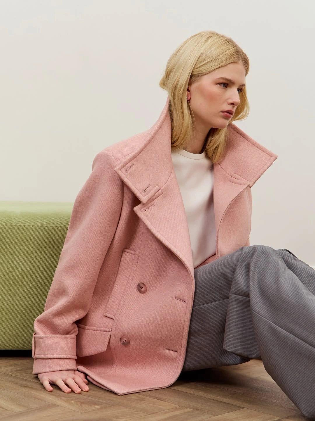 fall outfits with peacoat 2026 Blush Tailoring Gives The Traditional Peacoat A Modern Twist