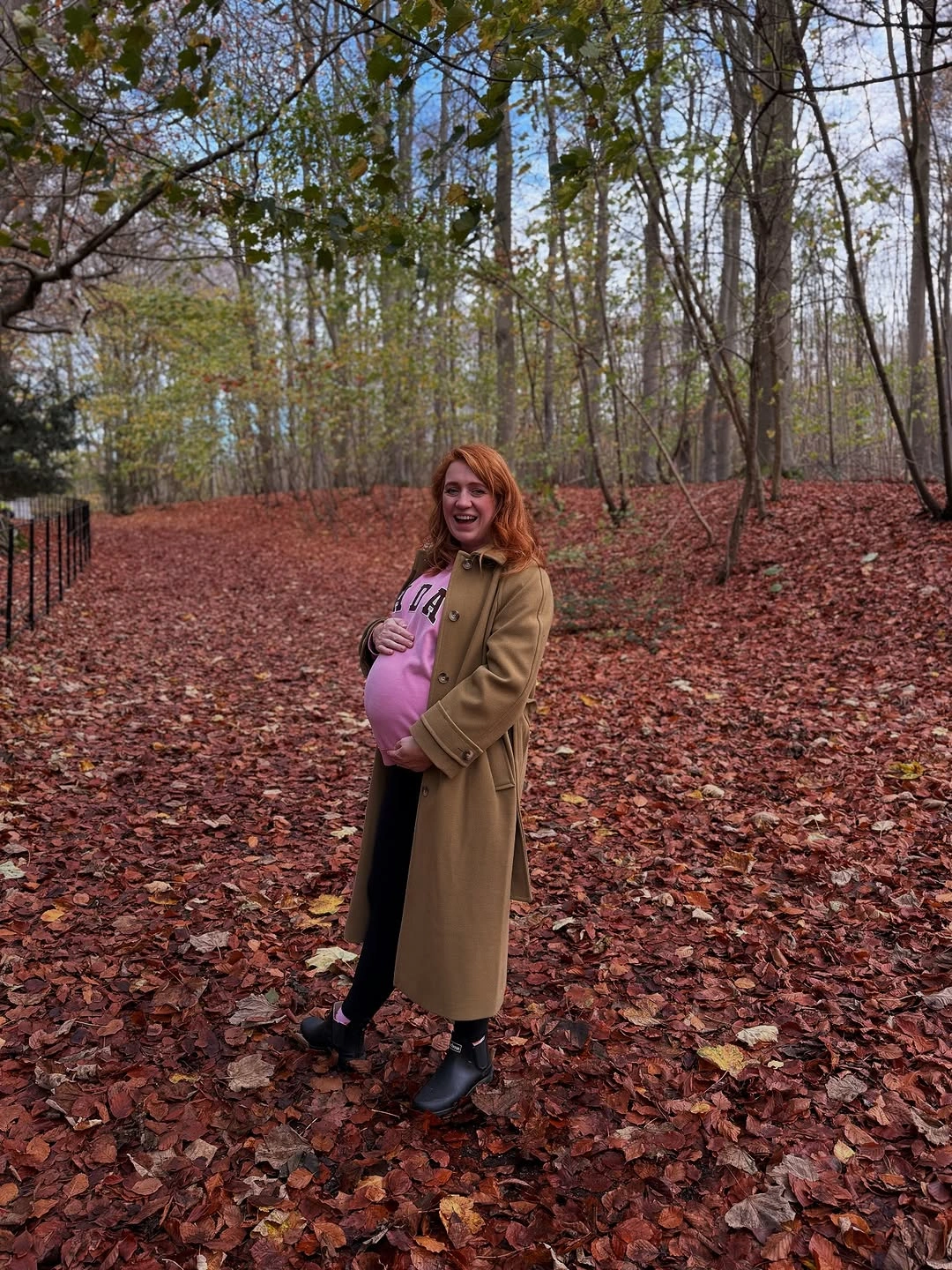 fall pregnancy outfits 2026 Classic Camel Coats That Never Go Out of Style