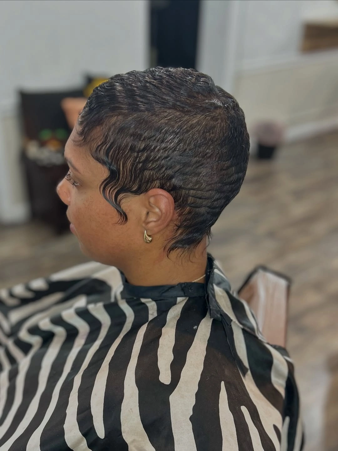 fall short haircuts 2026 Sculpted Micro Crop With Sleek Finger Waves