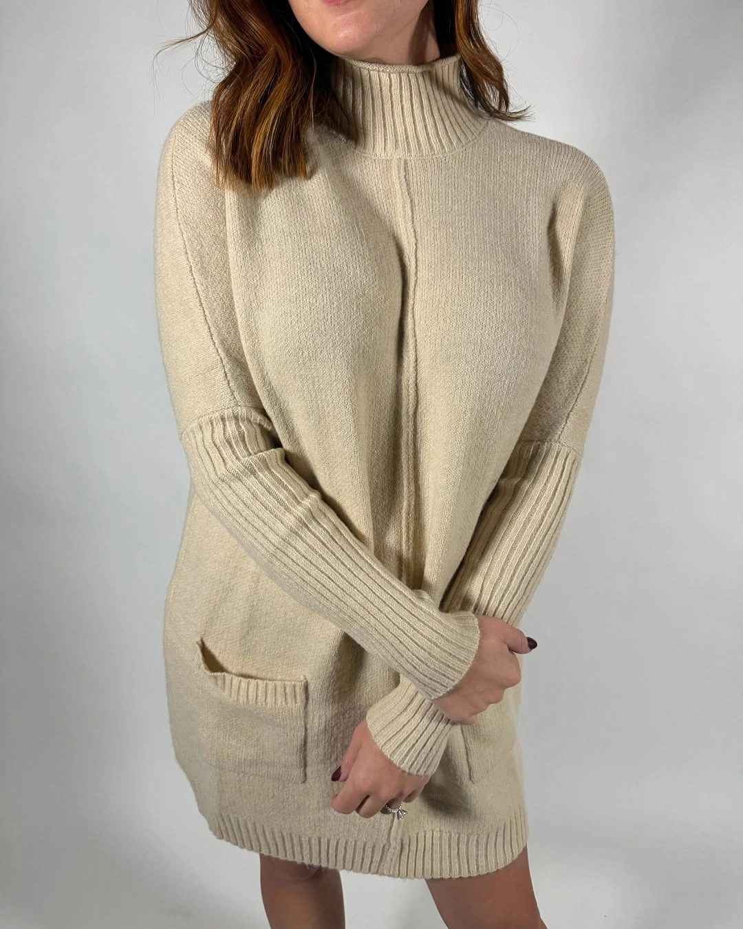 fall sweater dress outfits 2026 Minimal Cream Sweater Dress That Goes With Everything