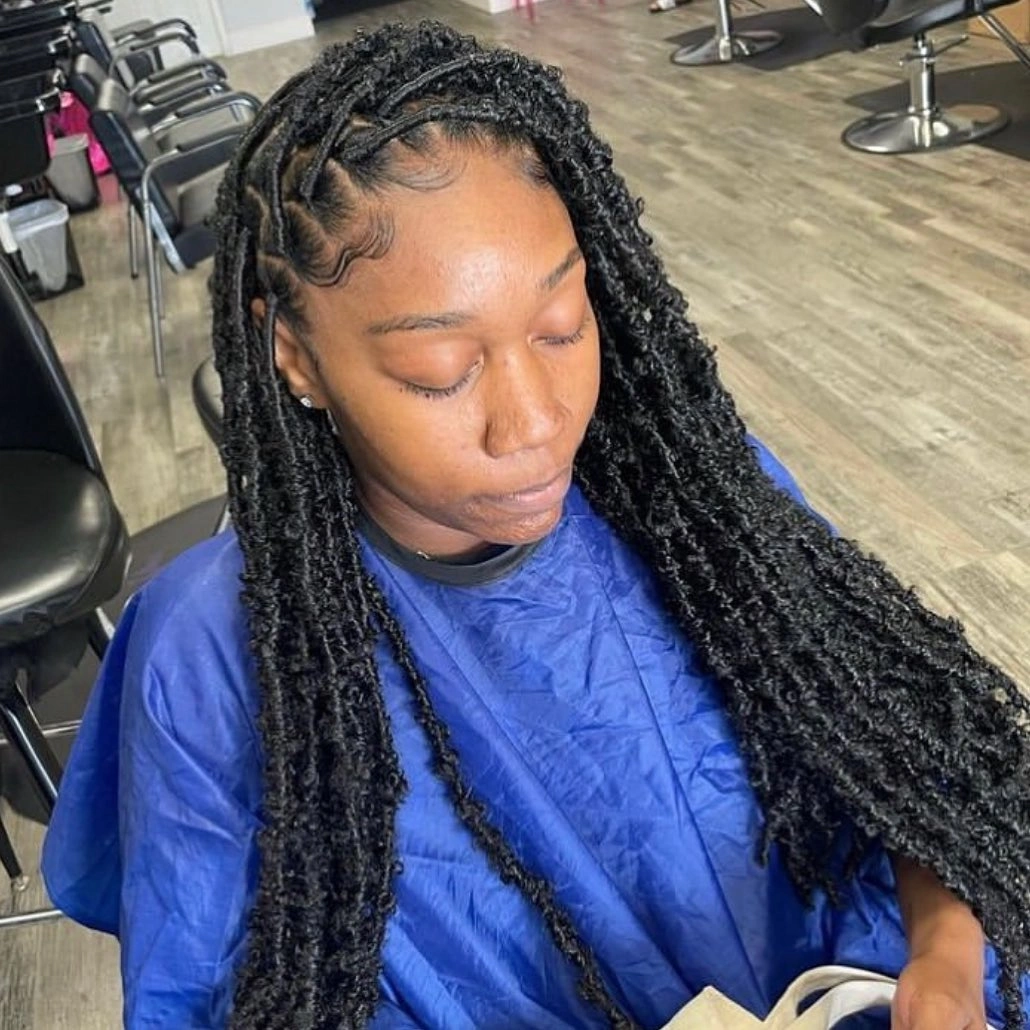 feed in braid hairstyles Soft Boho Feed-In Braids With Natural Curly Texture