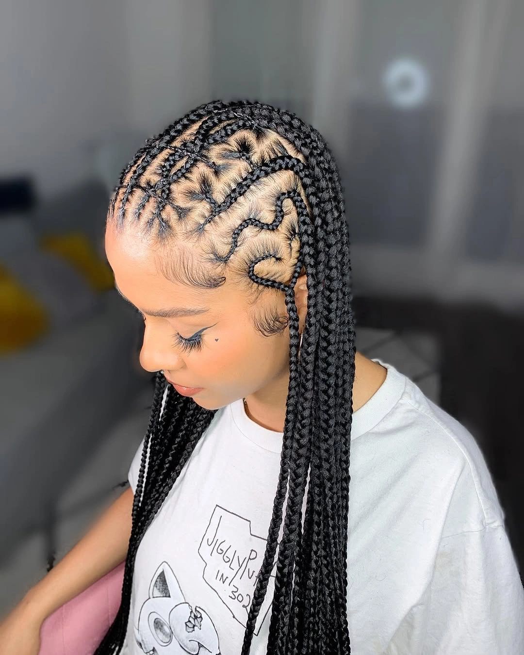 feed in braid hairstyles Creative Heart Partings That Turn Braids Into Art