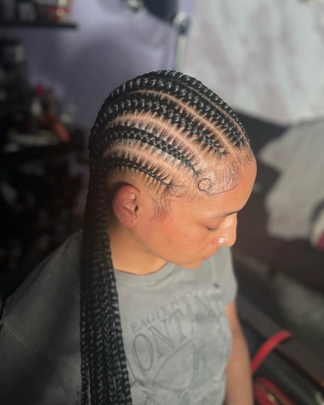 feed in braid hairstyles Sleek Straight-Back Braids With Timeless Precision