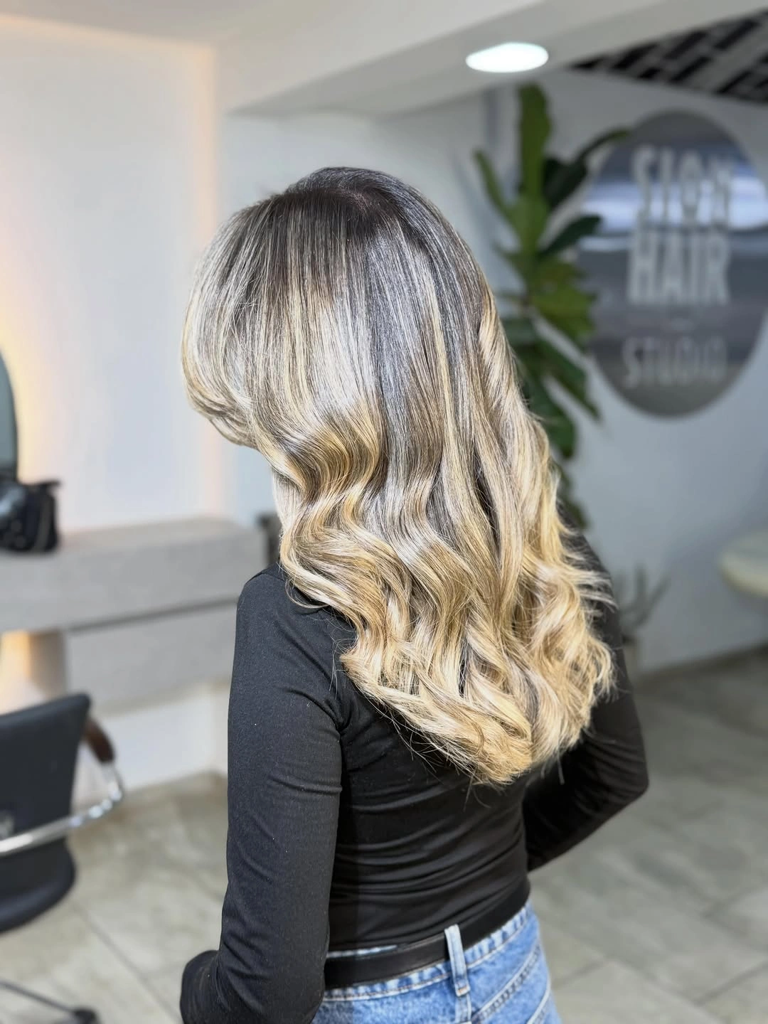 full head babylights blonde on brown hair Soft Champagne Waves With Lived-In Blonde Dimension
