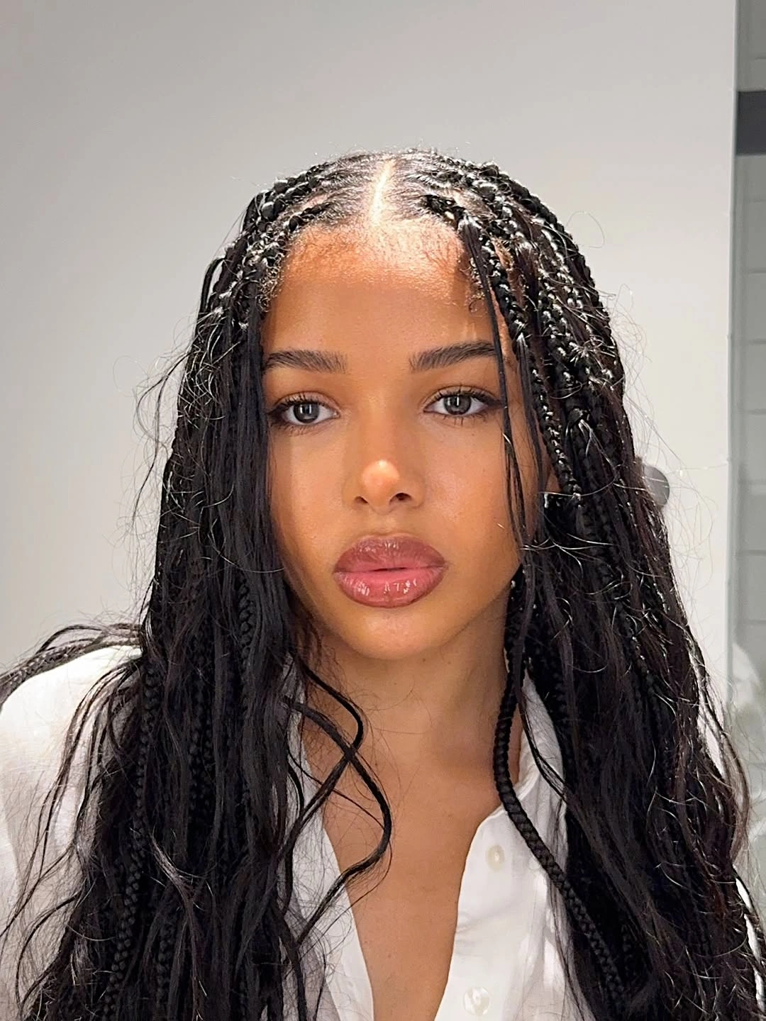 goddess braid Minimalist Goddess Braids with Soft Face-Framing Waves