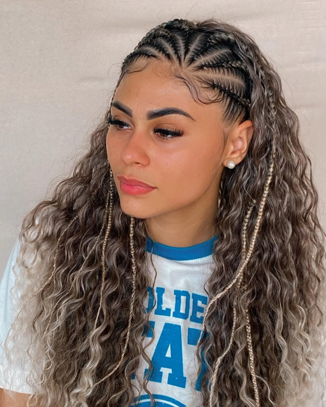 goddess braid Side-Swept Goddess Braids with Ash Blonde Dimension