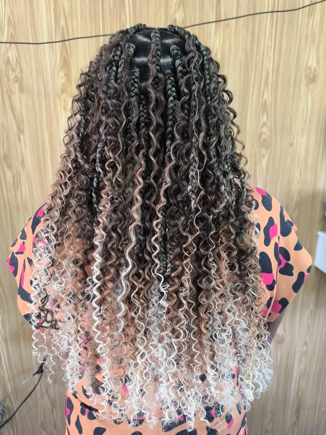 goddess braid Ombre Goddess Braids with Dramatic Curly Ends