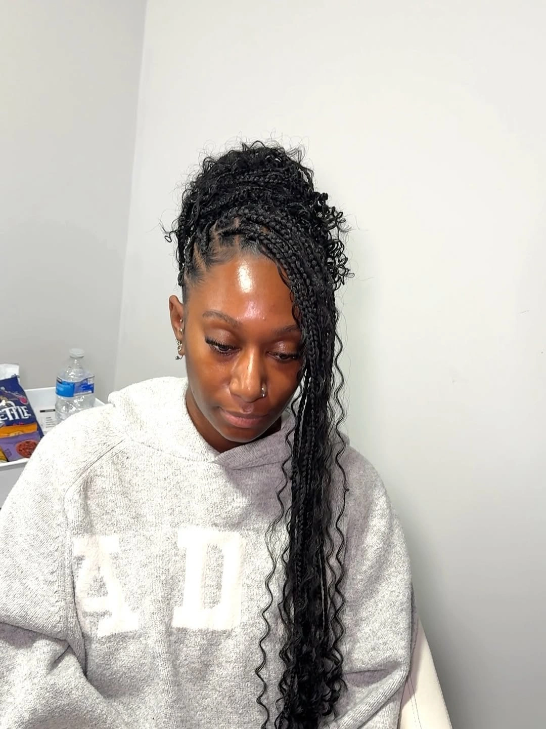 goddess braid Elegant High Bun Goddess Braids with Cascading Side Curls