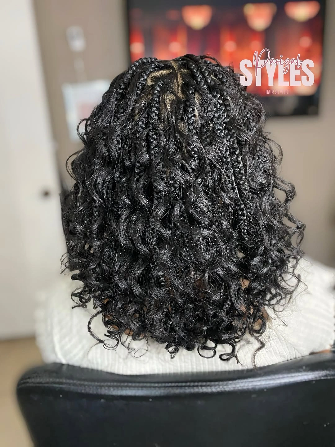 goddess braid Voluminous Shoulder-Length Goddess Braids with Defined Curls