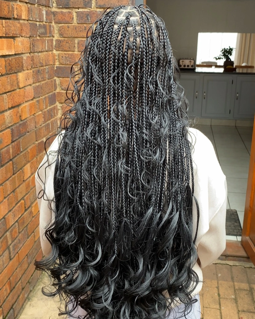 goddess braid Extra-Long Goddess Braids with Flowing Defined Curls