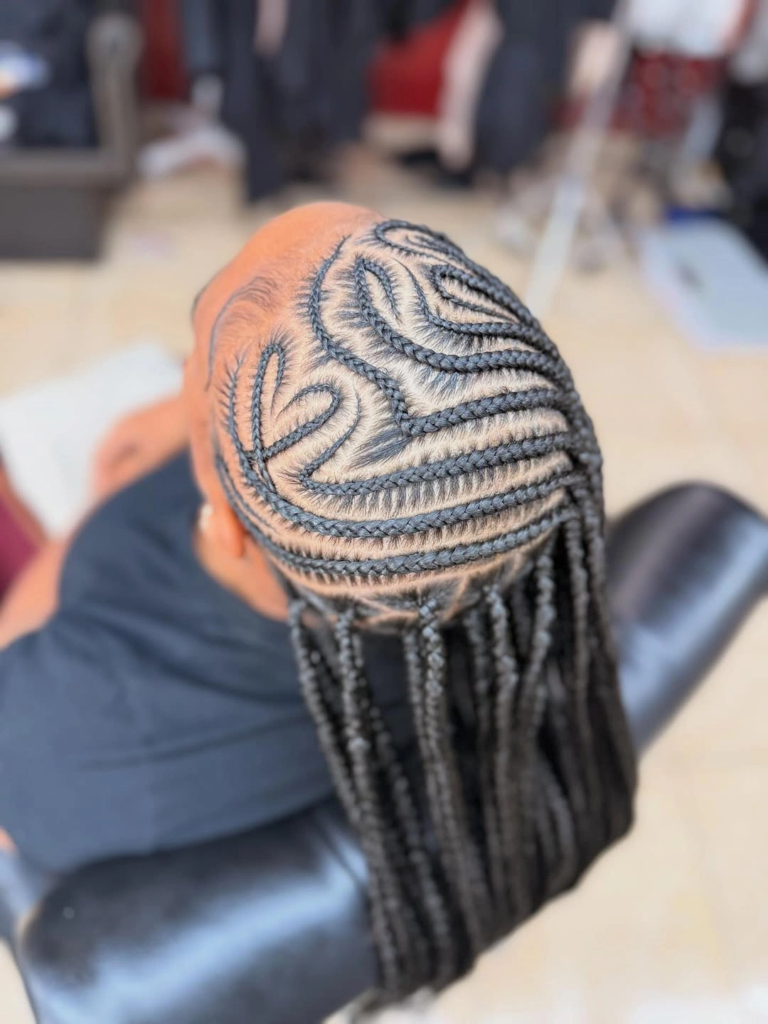 lemonade braid hairstyle Minimalist Lemonade Braids With Elegant Swirl Stitch Pattern