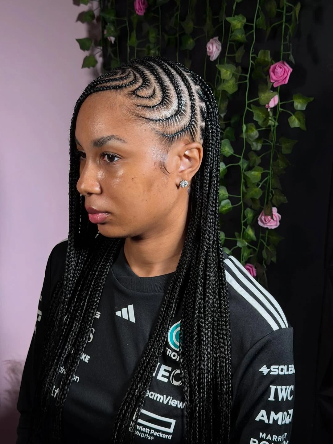 lemonade braid hairstyle Precision Lemonade Braids With Elegant Swirl Pattern