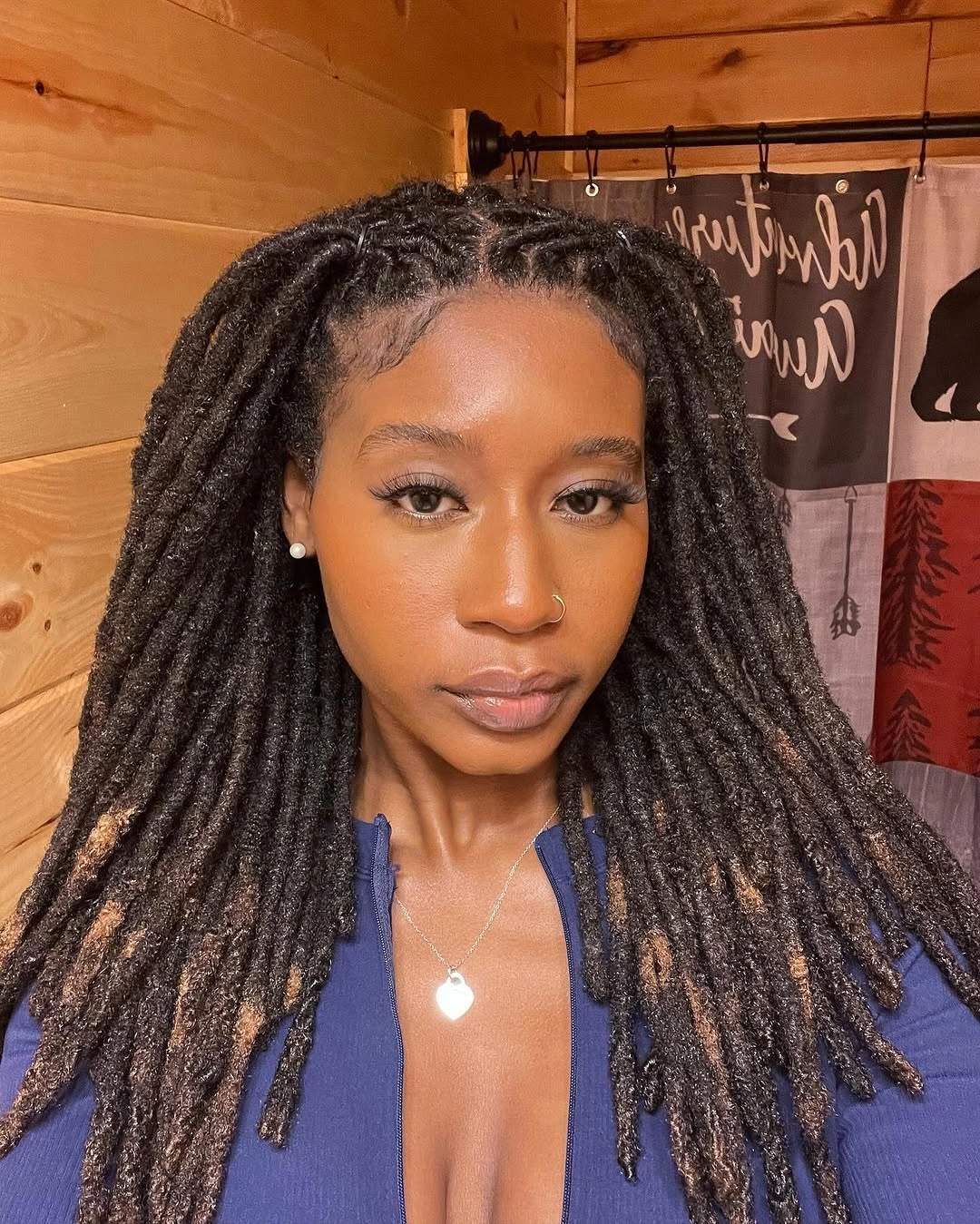 locs hairstyles for black women Long Full Faux Locs With Timeless Elegance