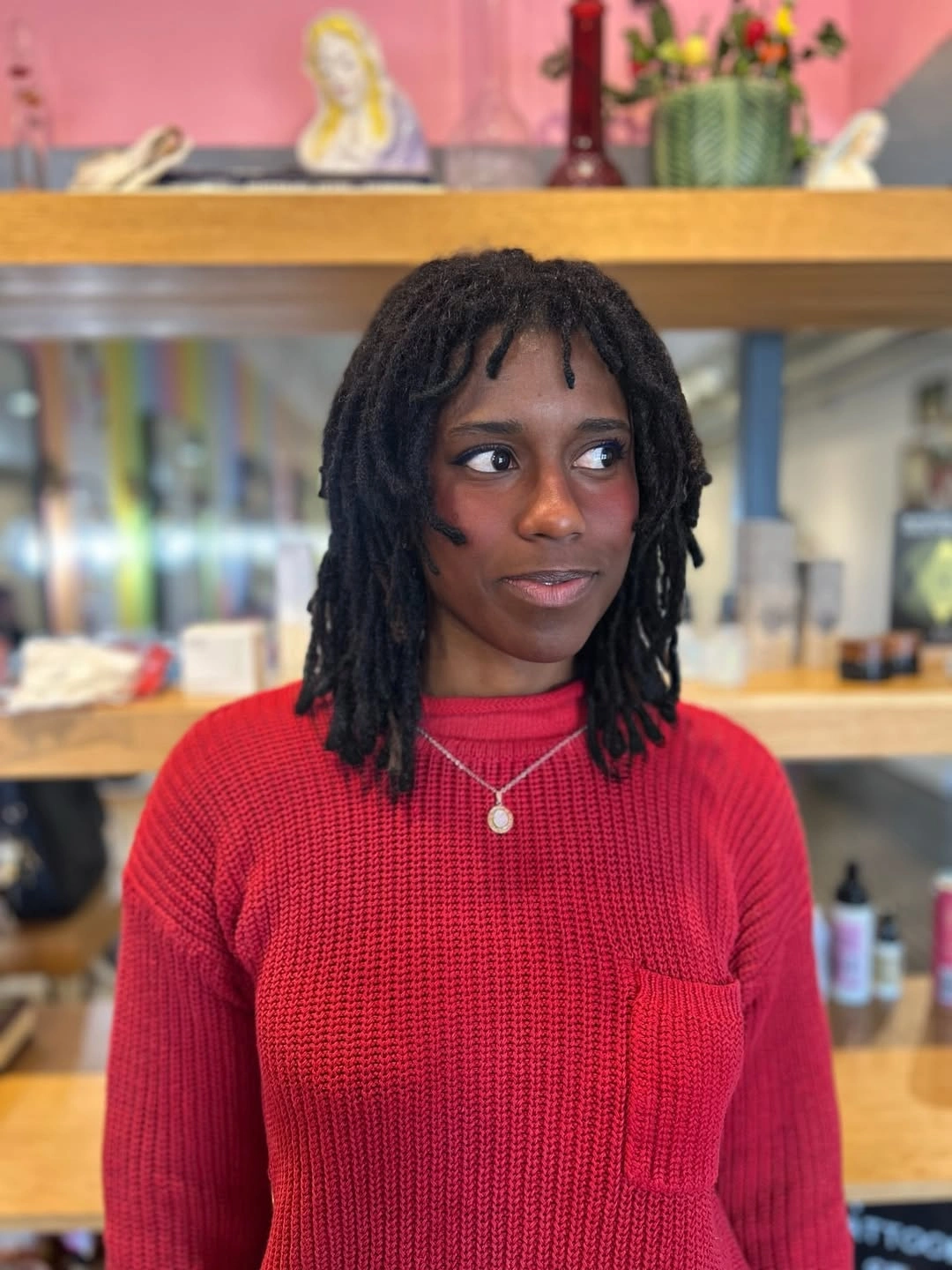 locs hairstyles for black women Minimalist Shoulder-Length Starter Locs With Everyday Charm