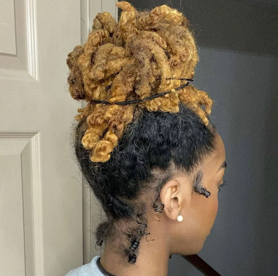 locs hairstyles for black women Elegant High Loc Bun for Special Moments