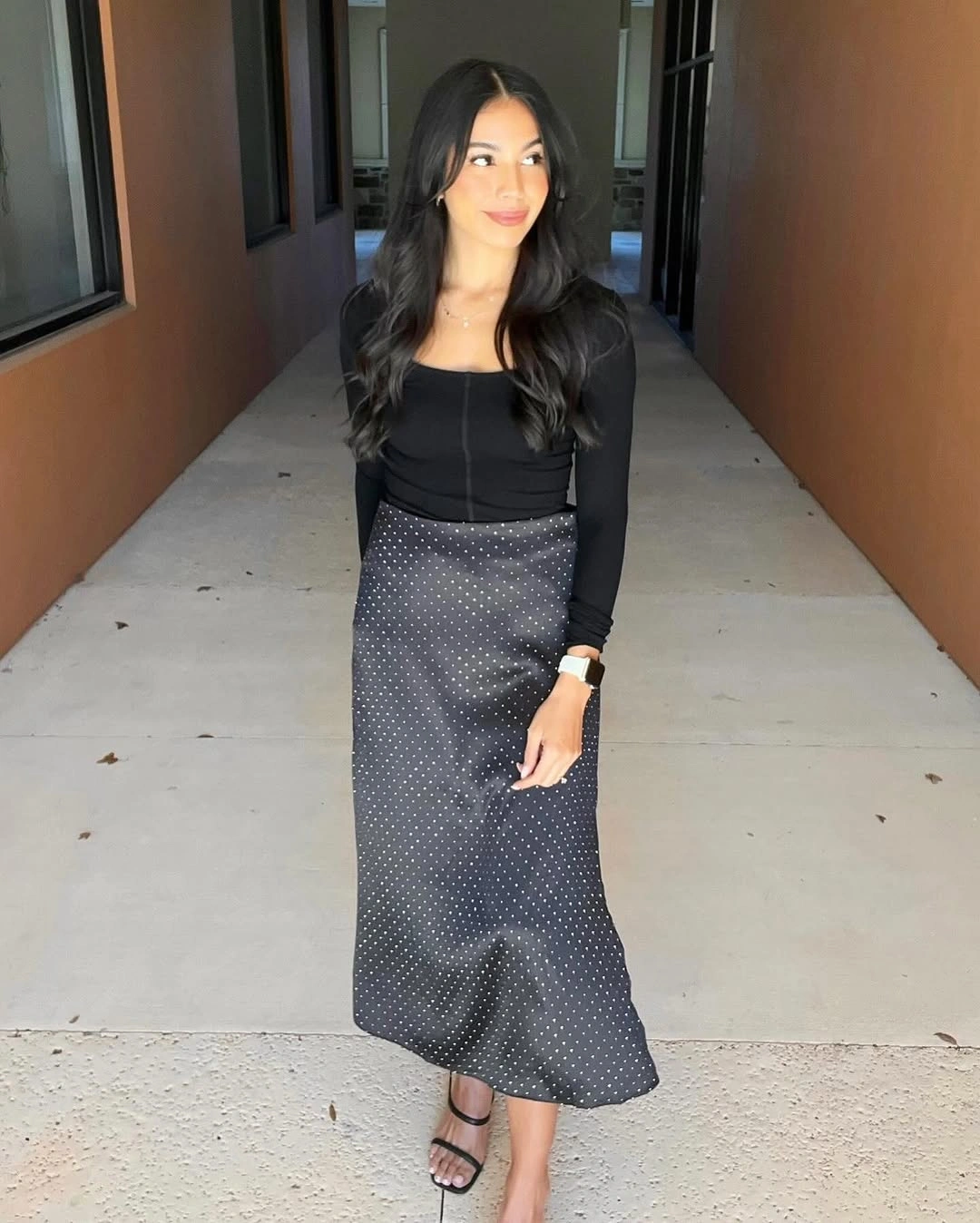 midi skirt fall outfit 2026 Patterned Satin Midi Skirts for Day-to-Night Styling