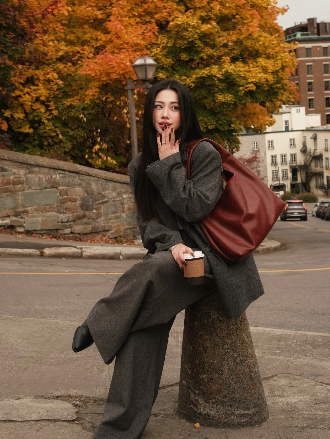 modest fall outfits 2026 Tailored Monochrome Styling With a Sophisticated Autumn Finish