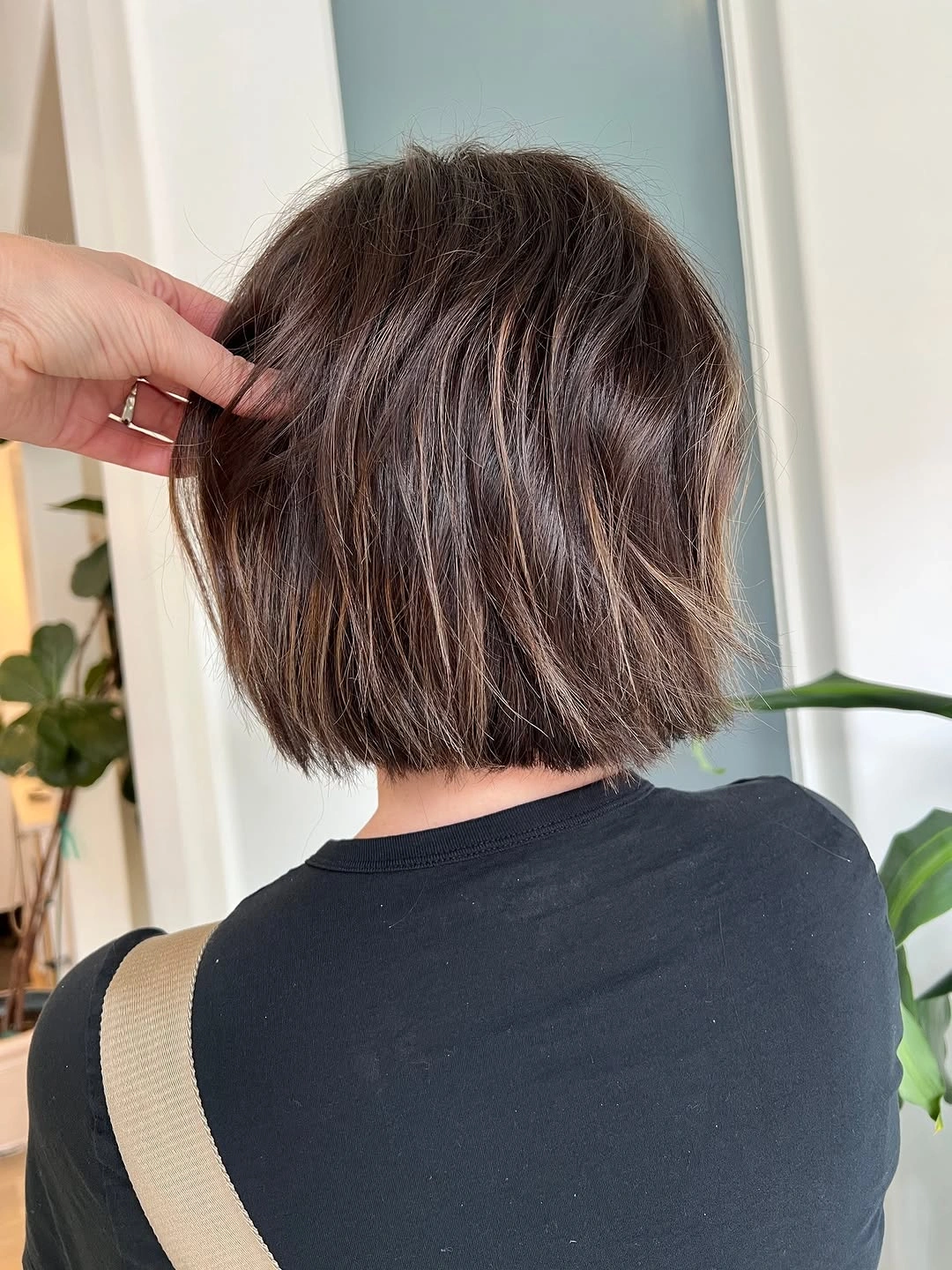 September hairstyles ideas 2026 Short Brunette Bob With Clean Nape