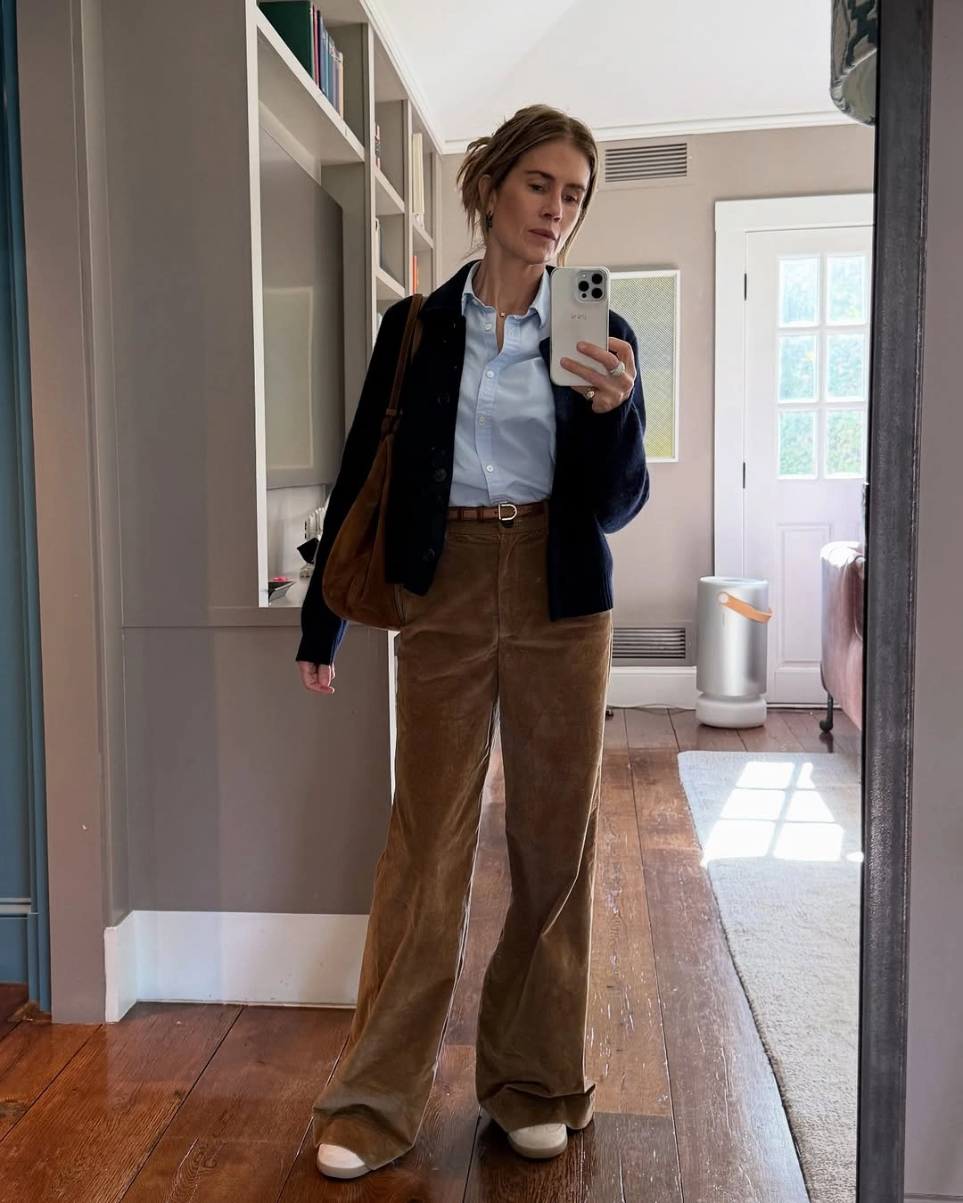 September outfits ideas 2026 Brown Knit Vest With Corduroy Trousers