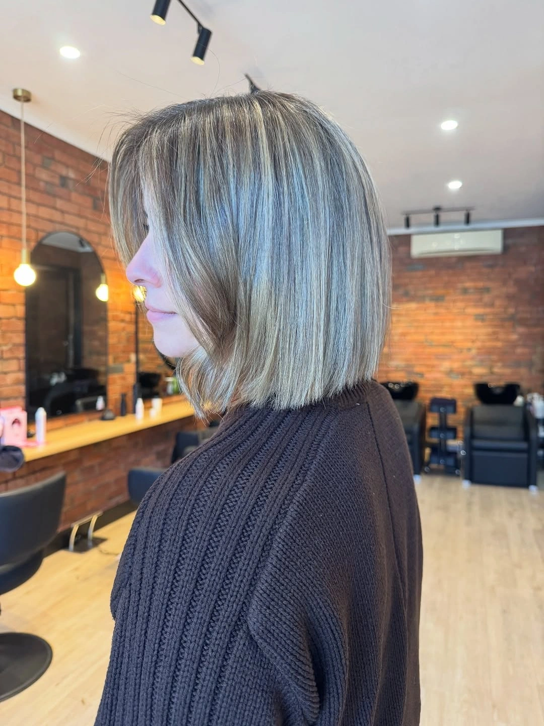 short bobbed hairstyle Minimalist Blunt Bob with Silky Precision