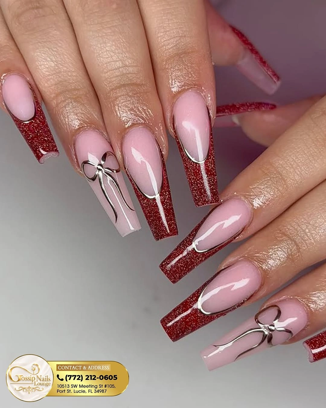 Long royal blue stiletto nails with nude leopard panels and blue tips