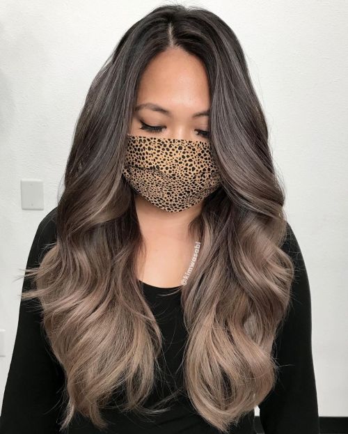 Dark Ash Brown With Lighter Balayage Dark Ash Brown With Lighter Balayage — Ash Brown Hair