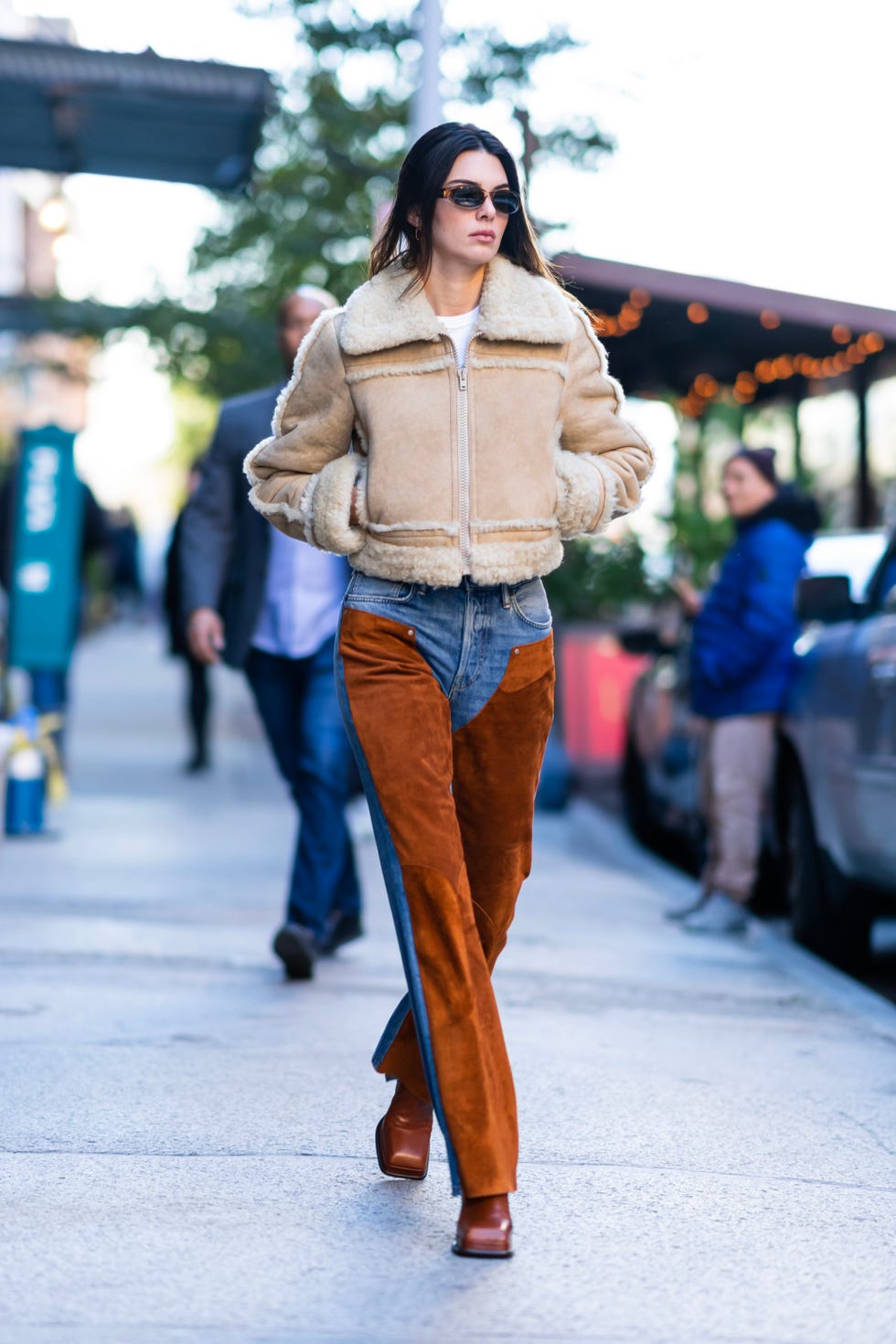 Kendall Jenner's Suede Shearling Jacket Is the It-Girl Coat of Winter
