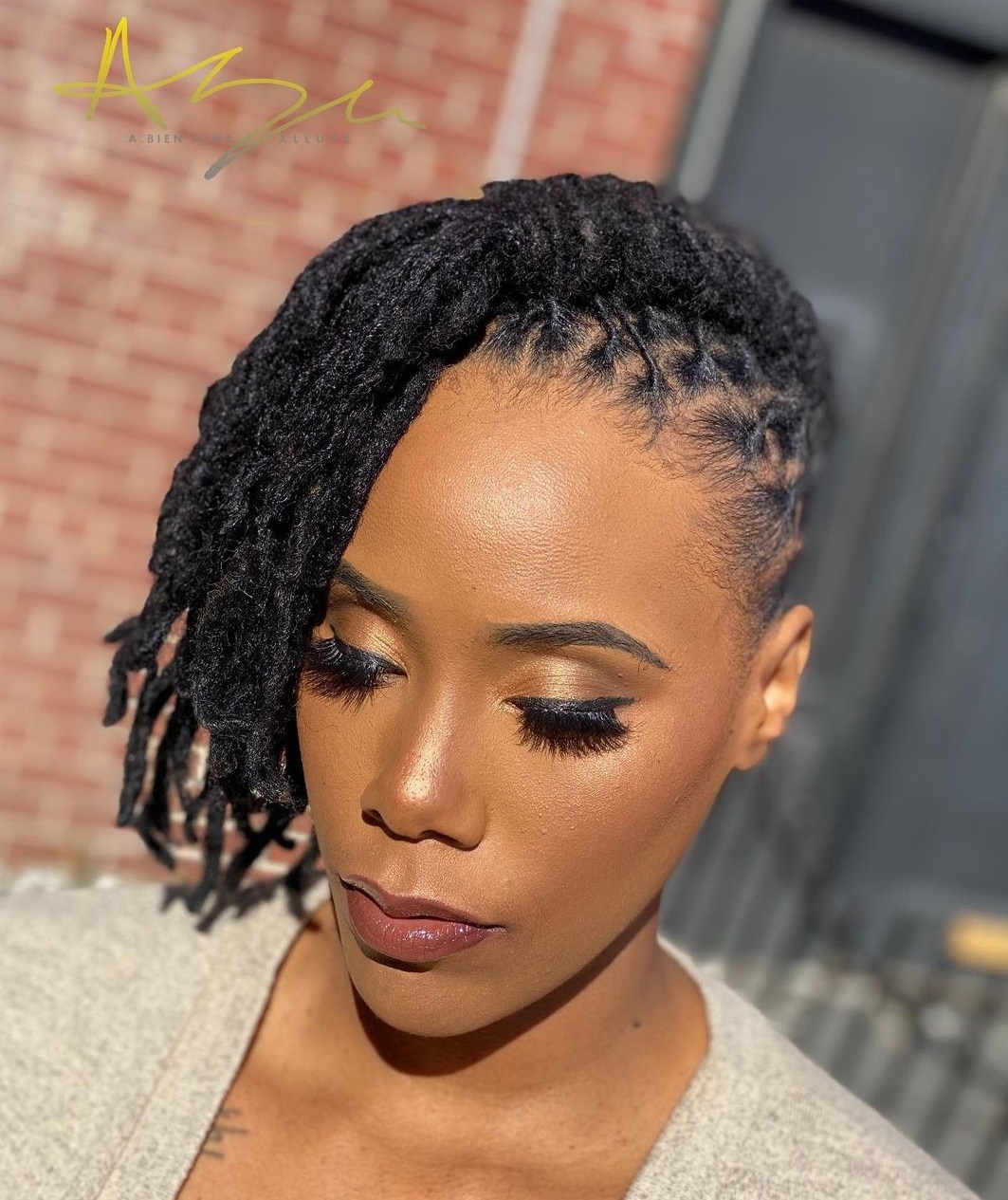 Short Asymmetrical Loc Cut Short Asymmetrical Loc Cut — Winter Loc Styles