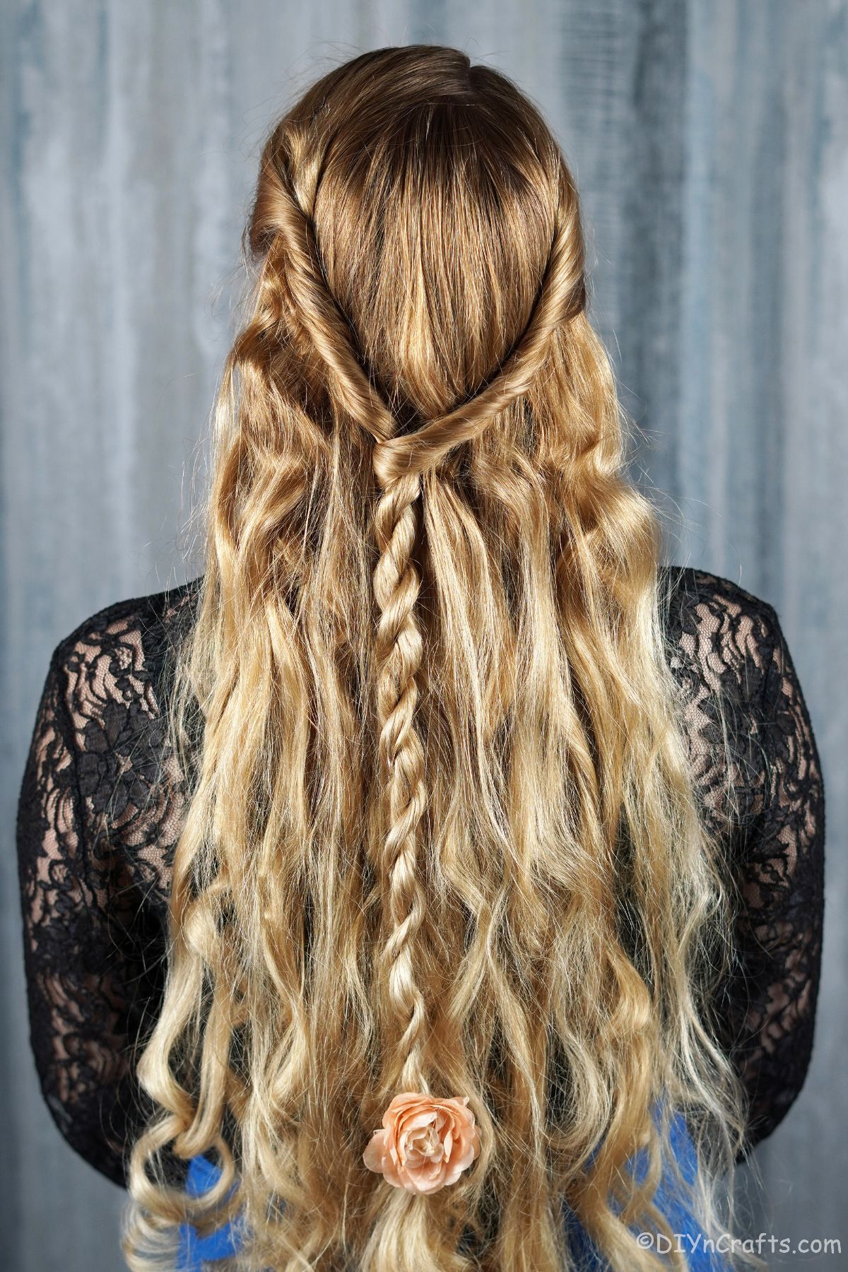 Golden Blonde Twisted Braid Detail Golden Blonde Twisted Braid Detail — Winter Half Up Half Down Hairstyles