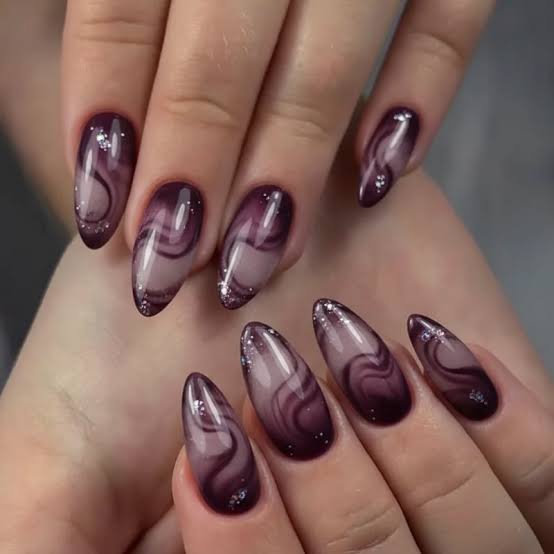 Dark Feminine Nails: Moody Almond Designs for 2026 | Mirellé Inspo